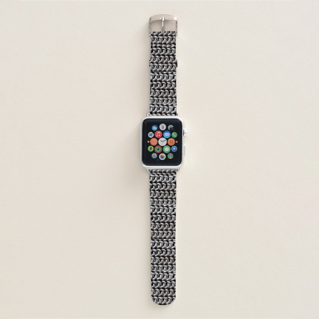 A Stitch in Time Gray Apple Watch Band