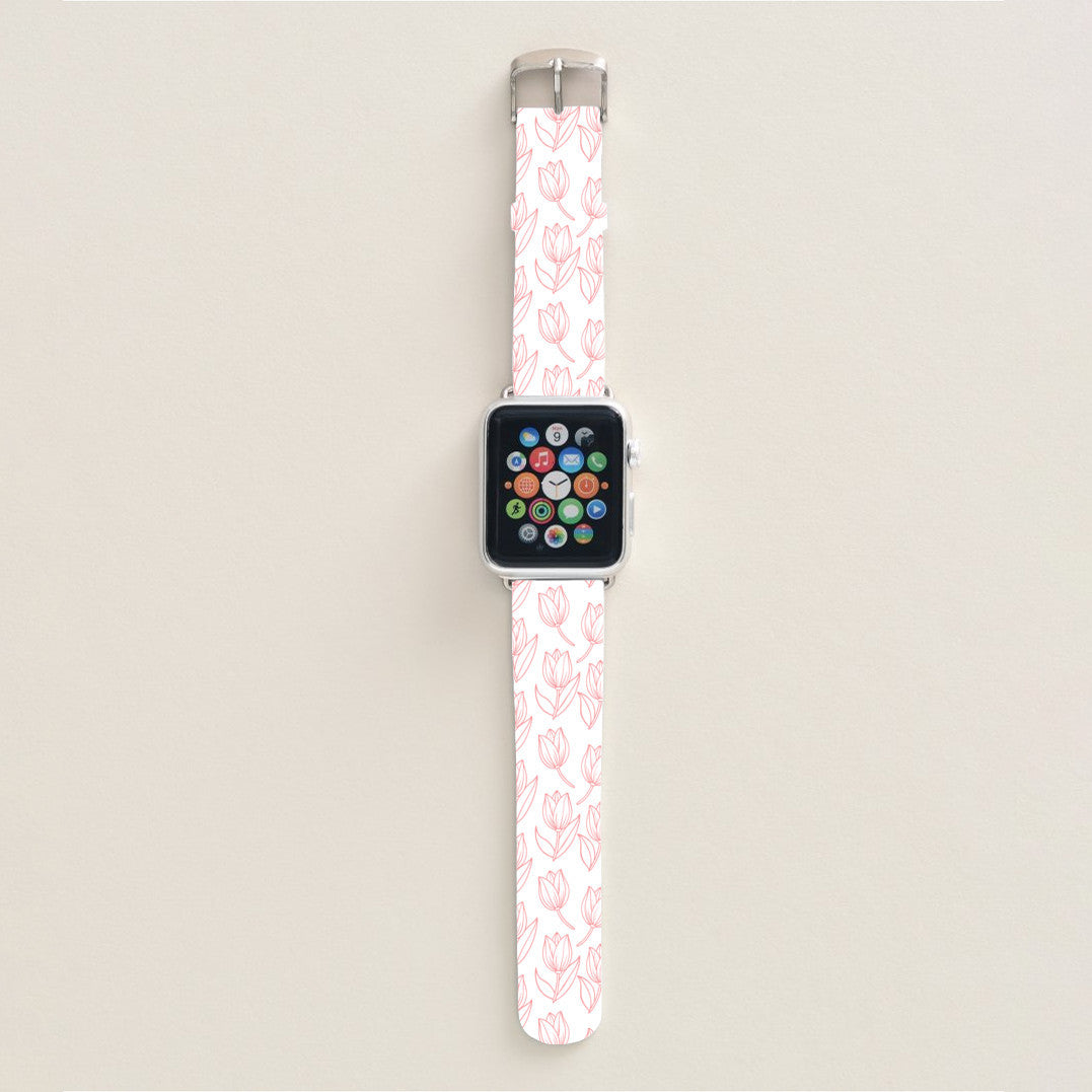 Pink Tulips Apple Watch Band