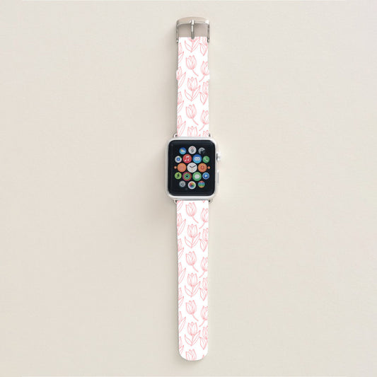 Pink Tulips Apple Watch Band